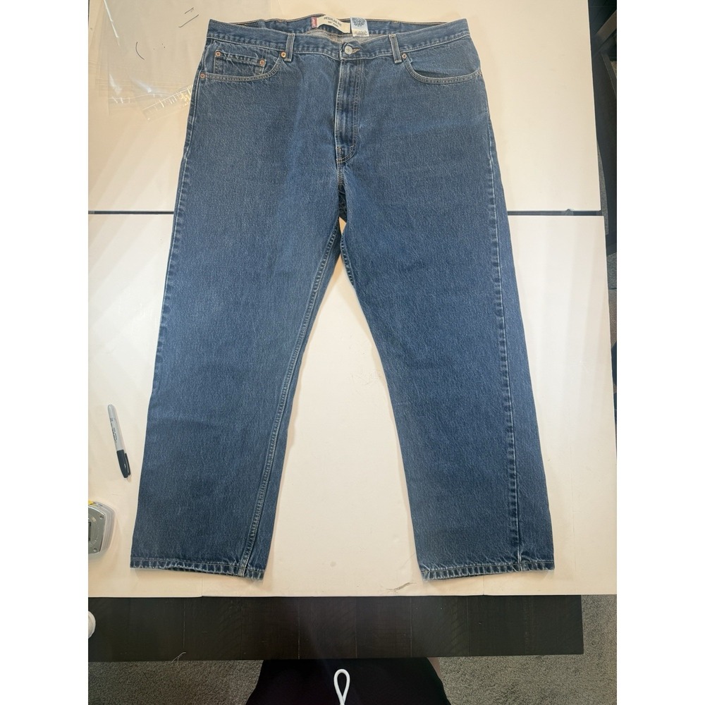 Levi's 505 Regular Fit Jeans Men's 42x30 Vintage Y2K Medium Wash Straight Leg